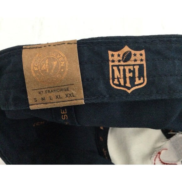 47 Brand Cap Hat Unisex Size L Color Navy White Houston Texans Stretch Fit - Picture 6 of 10